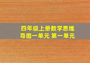 四年级上册数学思维导图一单元 第一单元